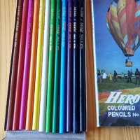 Цветни моливи HERO китайски  от 80-те години, снимка 1 - Ученически пособия, канцеларски материали - 34022537