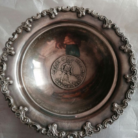 Сребърна чиния , снимка 1 - Антикварни и старинни предмети - 36247558