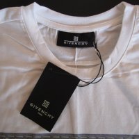 НОВА бяла мъжка памучна тениска GIVENCHY / Живанши размер S, снимка 3 - Тениски - 41598170