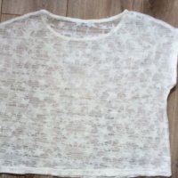 Къса дамска блуза - мрежа, снимка 4 - Тениски - 40478771