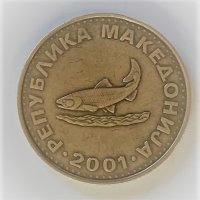 2 денари 2001 Македония, снимка 2 - Нумизматика и бонистика - 39227315