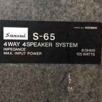 Vintage SANSUI S-65 Floor standing 12” 4 way speaker system 1982, снимка 8 - Тонколони - 41776441