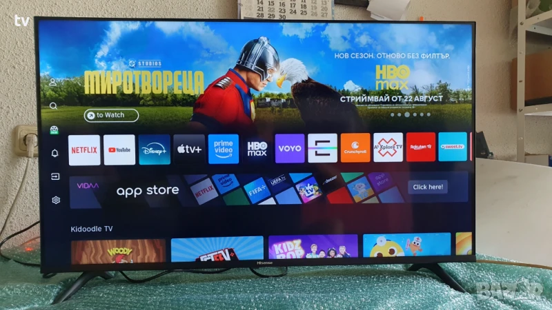 Hisense 40 инча Хайсенс LED Smart WiFi смарт телевизор лед - като нов!, снимка 1
