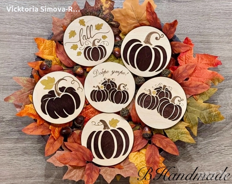 Дървени подложки за кафе, чай и основно ястие, снимка 1