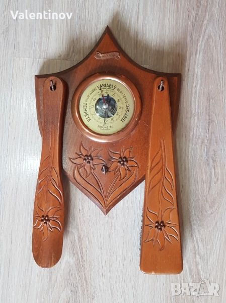 Старинен барометър плюс четка и обувалка, снимка 1