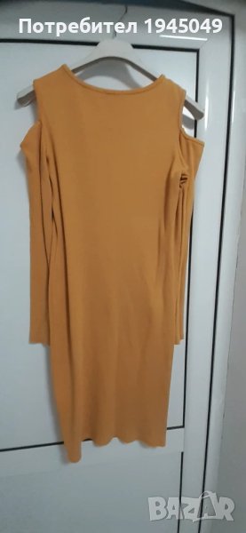 НОВО !!! Жълта рипсова рокля - С размер, снимка 1