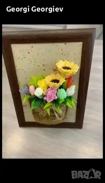 цветя изработени с глицеринов ароматен сапун и Българска роза , снимка 1