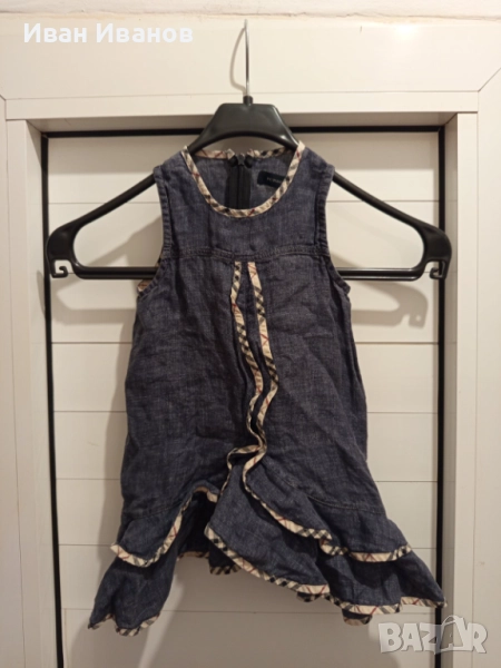 Оригинална детска рокля Burberry - размер 92, снимка 1