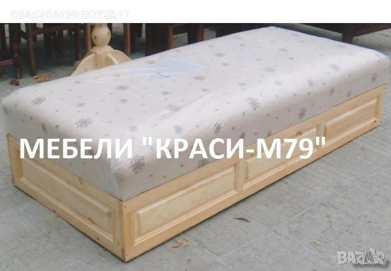 Легло с повдигащ амортисьорен механизъм-масив., снимка 1