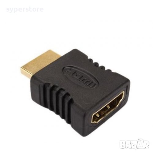 Преходник съединител HDMI M - HDMI F мъжко-женско Digital One SP01020 Прав адаптер HDMI F - HDMI M, снимка 1