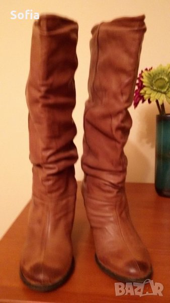 Кожени италиански ботуши №37 , снимка 1