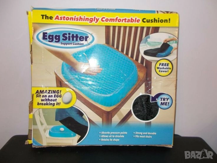 Ортопедична гел възглавница за стол Egg sitter, снимка 1