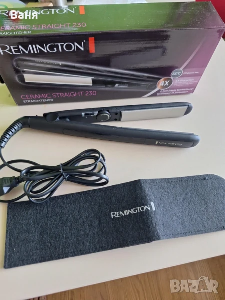 Преса за коса REMINGTON S3500, 230 градуса, Керамично покритие, Турмалин, Черна, снимка 1