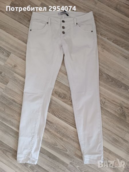 Бели панталони/дънки only M 12лв, снимка 1