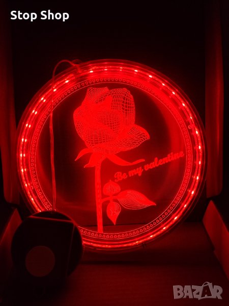 Led лампа Свети Валентин valentine 3d light , снимка 1