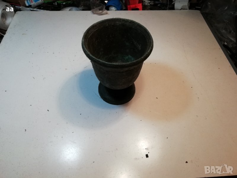 Масивен меден съд за трошене на орехи, снимка 1