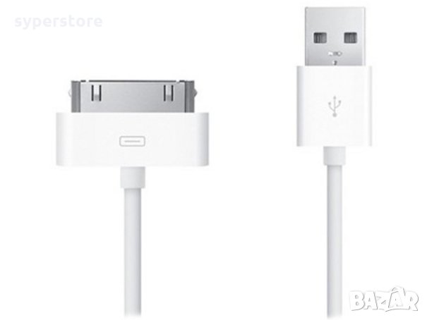 Кабел USB2.0 към Apple 30 pin 1m Бял Amplify SS001283 За iPhone, iPad, iPod, снимка 1