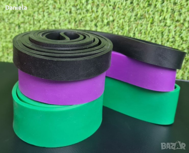 ЛАСТИЦИ ЗА ФИТНЕС TRAINING 21, 32 и 45 мм черен, лилав, зален, снимка 1