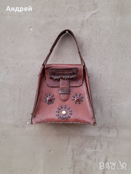 Стара дамска кожена чанта #21, снимка 1