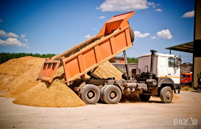 Транспорт с Камион 20 тона товароносимост САМОСВАЛ -автоматично разтоварване, изсипване на НАСИПНИ , снимка 1