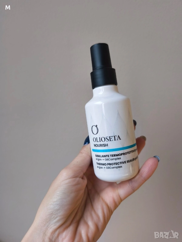 НОВО OLIOSETA NOURISH Термозащитен запечатващ спрей за мигновен блясък pH 3.5, 150 мл, снимка 1