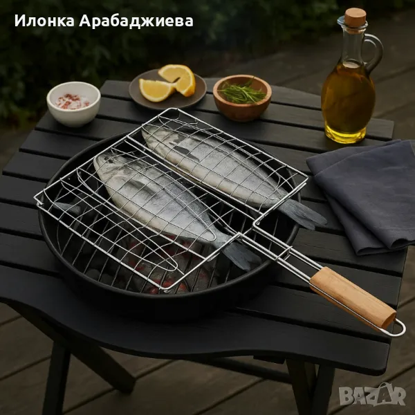 Скара за барбекю за риба Muhler, 27x26.5x50.5cm, снимка 1