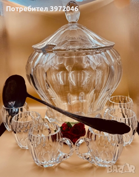 Антикварна кристална купа /1920-35 / , снимка 1