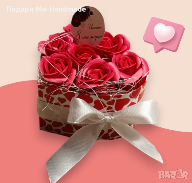 Кутия със сапунени рози, снимка 1