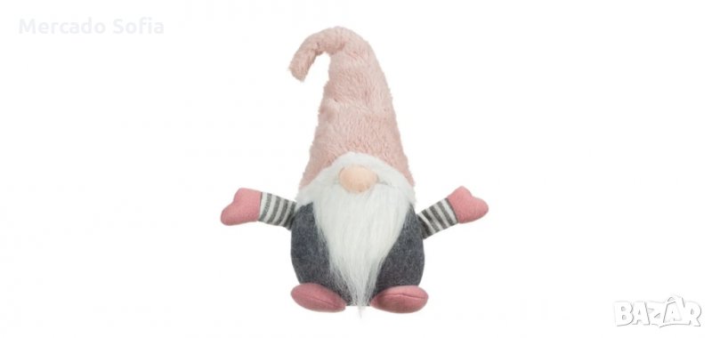 Коледна декоративна фигурка, Гном с Шапка с розова кожа, снимка 1
