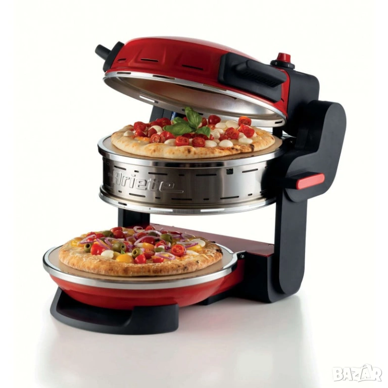 Двойна фурна за пица с каменни плочи Ariete Double Pizza Maker НОВА, снимка 1