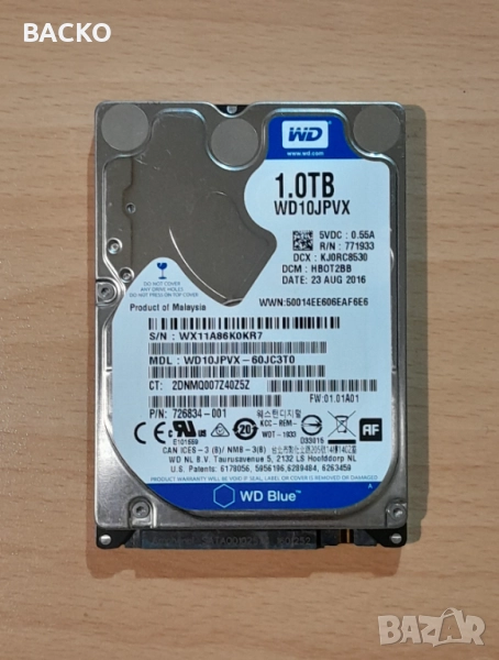 Хард диск 1TB / 2,5" WD, снимка 1