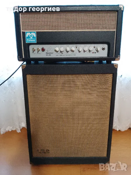 Продавам китарен лампов усилвател 30 вата с 6l6 крайни лампи,кабинет EL2 ,с 12 инча говорител Алнико, снимка 1