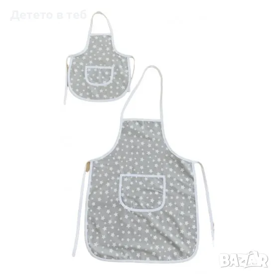 Комплект престилки за готвене Сиви звезди, снимка 1