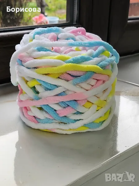 Плюшена прежда  меланж, снимка 1