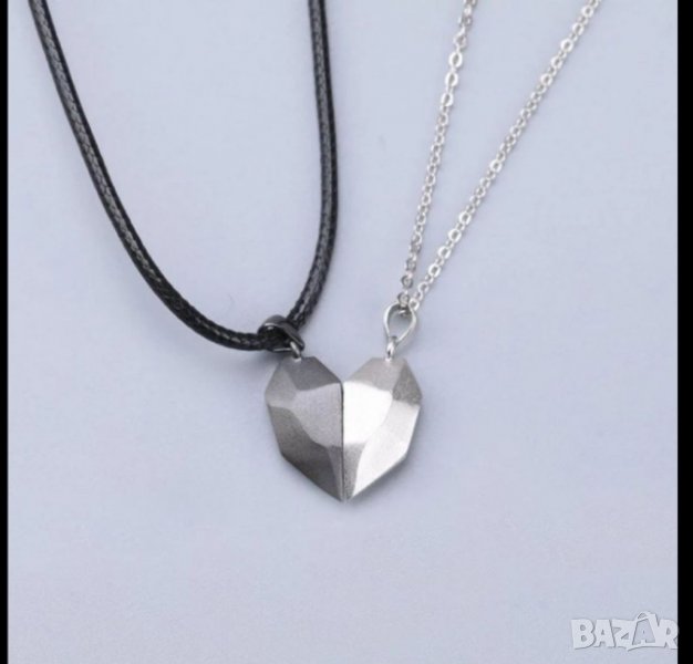 Магнитни колиета за влюбени - сърце, снимка 1