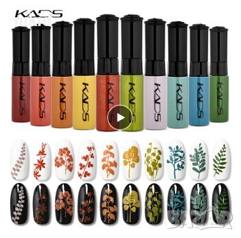 Kads кадс лак за рисуване и печати декорация нокти маникюр с тънкописец писалка, снимка 1