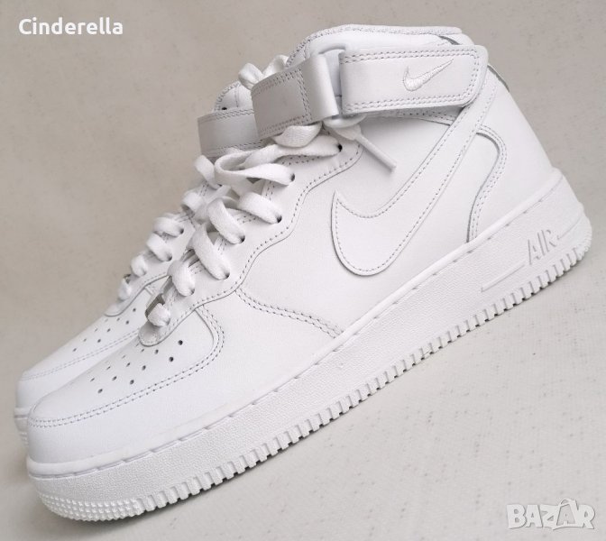 Nike Air Force 1 мъжки Естествена кожа Бели Номер 42, снимка 1