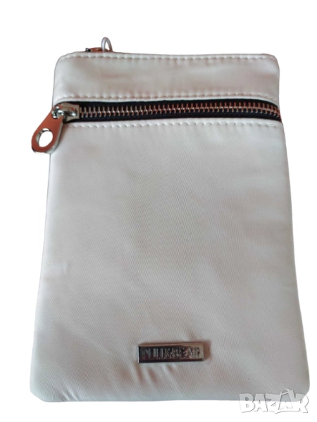 Дамска чанта за телефон с две отделения Pull&Bear, 17.5x13 см, Бежова, снимка 1