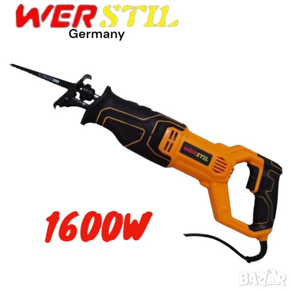 Електрически Саблен Трион 1600W WERSTIL Germany Прав Трион за Месо метал пластмаса дърво , снимка 1