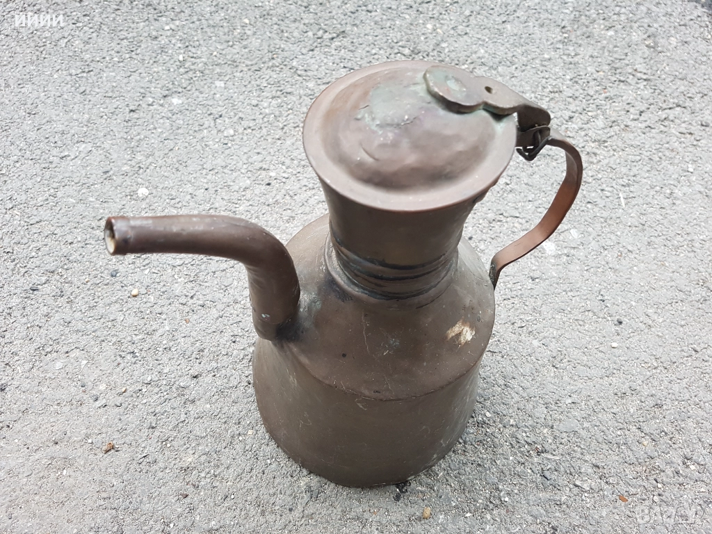 Бакърен ибрик чайник , снимка 1