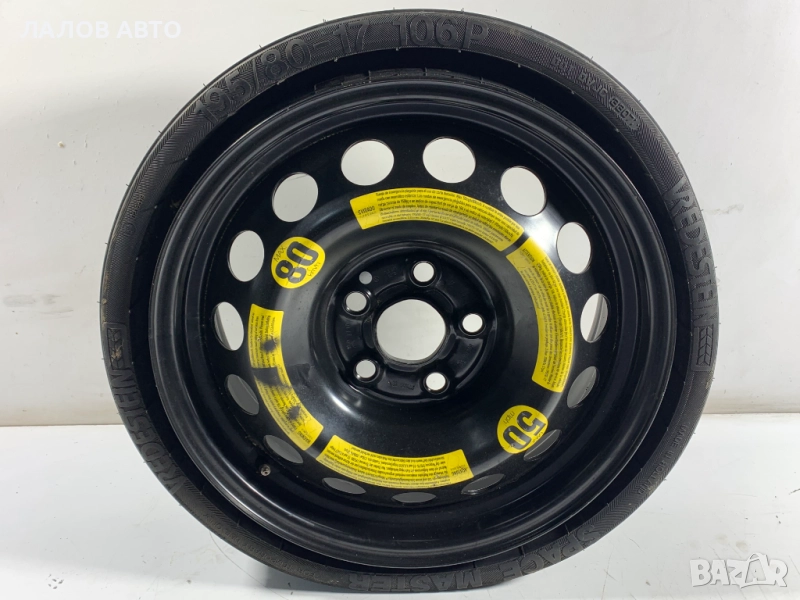 Резервна гума патерица Vw Touareg Фолксваген Туарег 5х120 6.5j Et40 195/80R17 , снимка 1