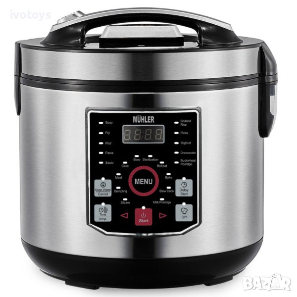 Mултикукър MUHLER MLC-5020, 5 L, 20 програми за готвене, Сив, снимка 1