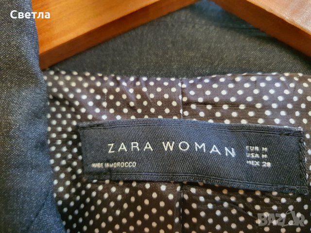 Дамско сако Zara Woman, тъмносиво, снимка 2 - Сака - 34538231