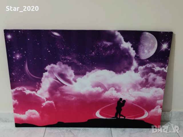Светеща картина с Led осветление - любов, снимка 1
