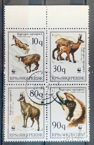 1978. Албания 1990 ~ “ Фауна. WWF : Дива коза.” , СТО, снимка 1 - Филателия - 44286144