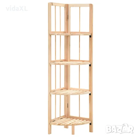 vidaXL Ъглов рафт, кедрово дърво, 27x27x110 см