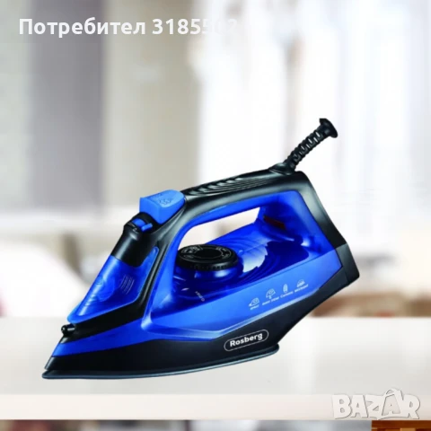 Ютия Rosberg, 2200W, 160мл., Керамична плоча 2 ГОДИНИ ГАРАНЦИЯ, снимка 8 - Ютии - 51219559