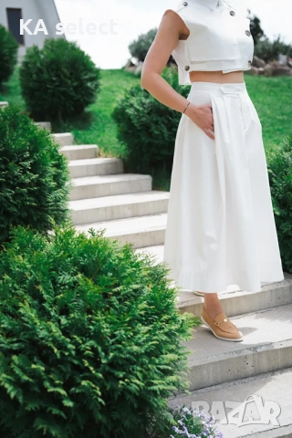 Бяла разкроена пола, снимка 1