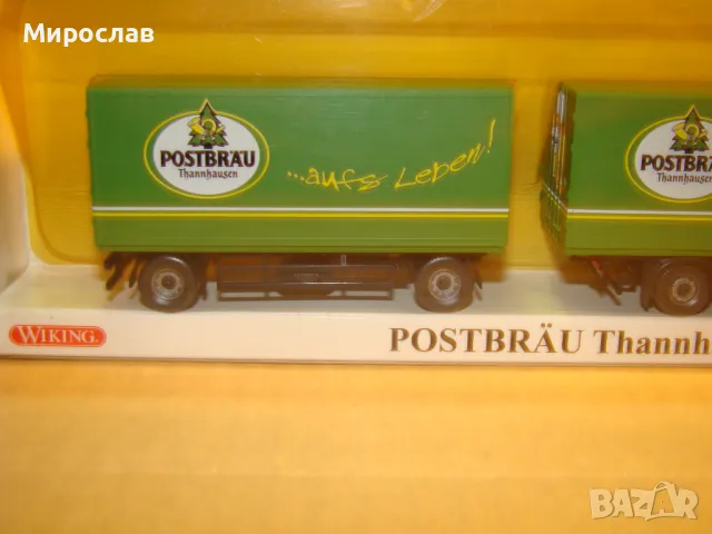 WIKING H0 1/87 MAN TGA КАМИОН МОДЕЛ ТИР ИГРАЧКА, снимка 3 - Колекции - 48165428