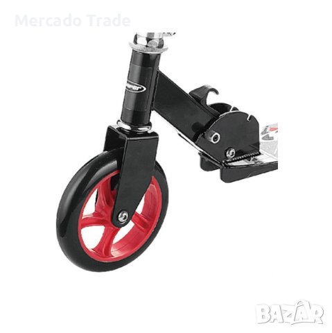 Тротинетка Mercado Trade, Алуминиева, За деца, До 100кг., Черен - Червен, снимка 2 - Скутери и тротинетки - 41393340